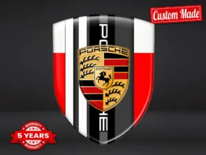 Porsche Autocollants Pare-Brise Limité Course Personnalisé